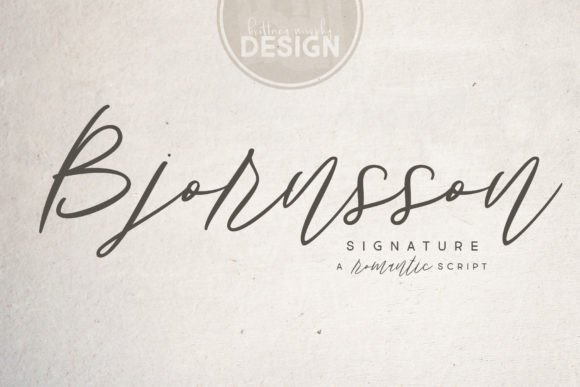 Bjornsson Signature: A Handwritten Script Font for Elegant Editorial Design