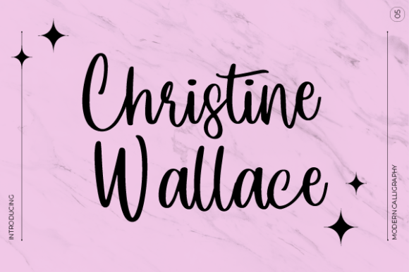 Christine Wallace: A Stylish Script Handwritten Font