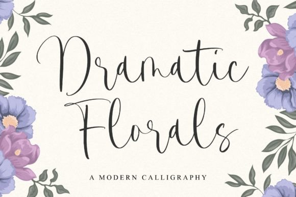 Dramatic Florals: A Modern Calligraphy Font for Business Branding