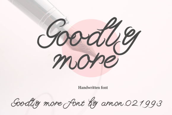 Goodly More: A Sweet Script Handwritten Font for Creative Designs