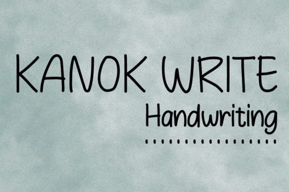 Kanok Write: A Natural Script Handwritten Font for Editorial Design