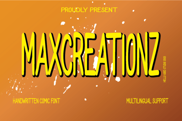 Maxcreationz: A Handwritten Comic Font for Editorial Design and Digital Publishing