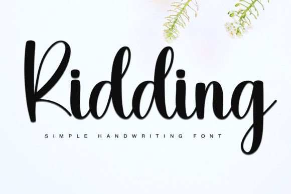 Ridding: A Simple Handwritten Font for Elegant Editorial Design