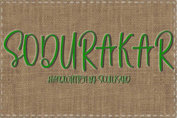 Soduraker: A Script Handwritten Font for Personalized Editorial Design